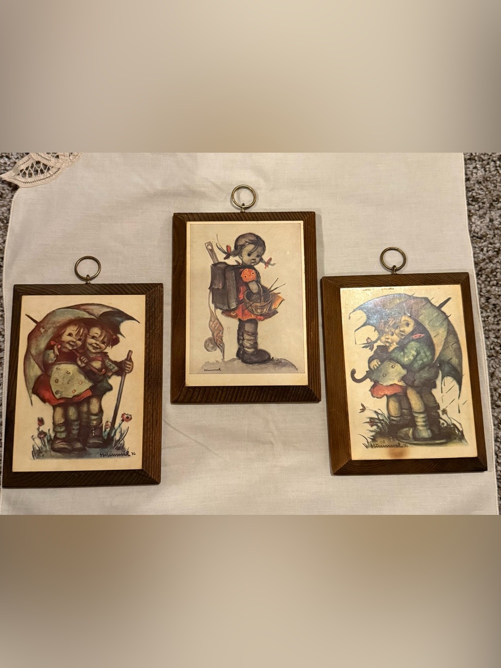 Vintage Style Hummel Framed Home Art Prints - Set of 3